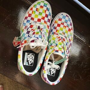 Vans Unisex Checkered Shoes, Comfy Cush multi-colored